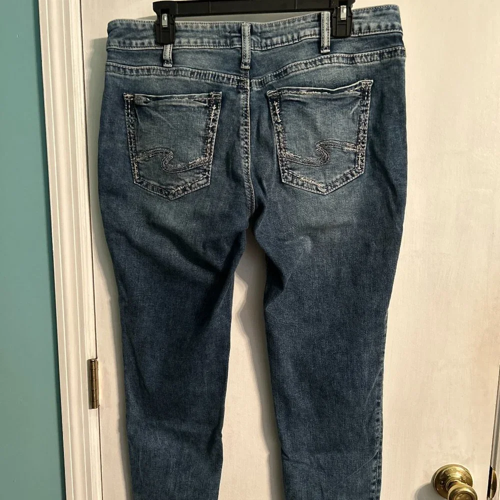 Silver Jeans Co. Suki Skinny Jeans Size 34W x 29L - Picture 2 of 6